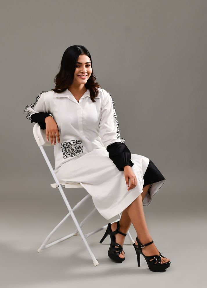 Monotone Bouquet Dress