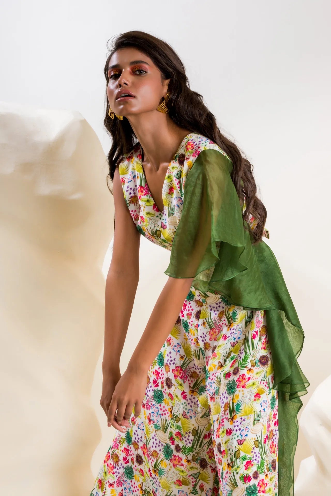 Printed Ruffle Jumpsuit