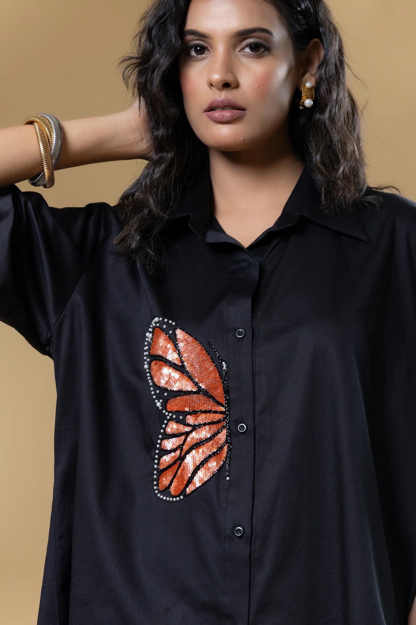 Black Sequin Butterfly Co-ord