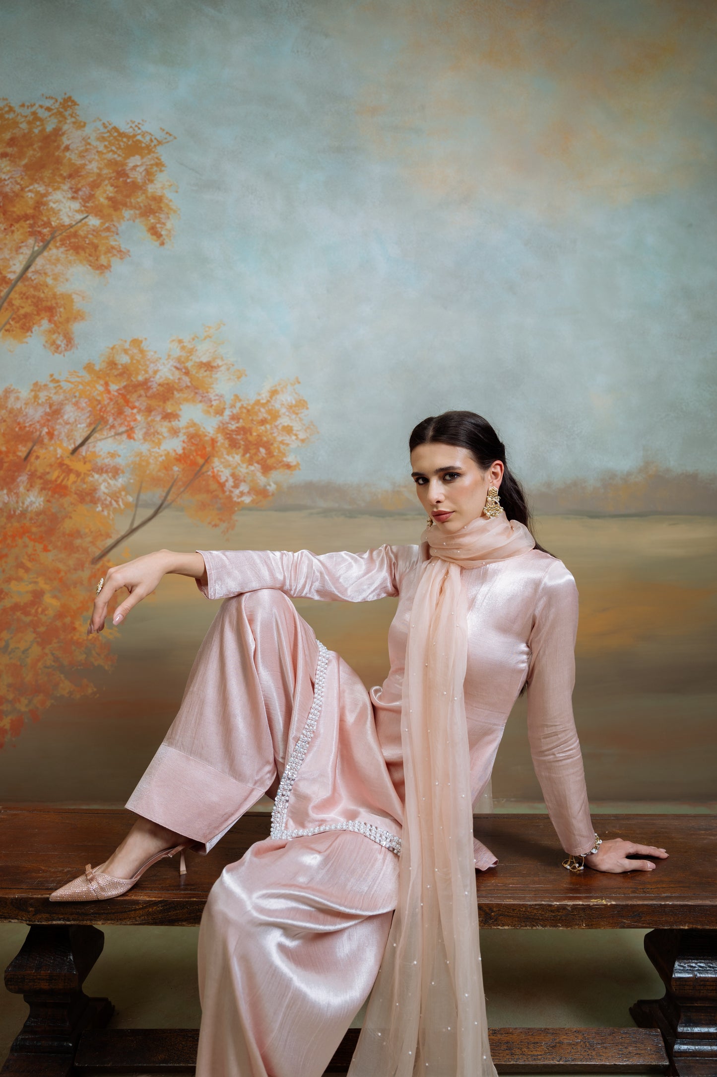 Blush Pearl Farsi Suit Set