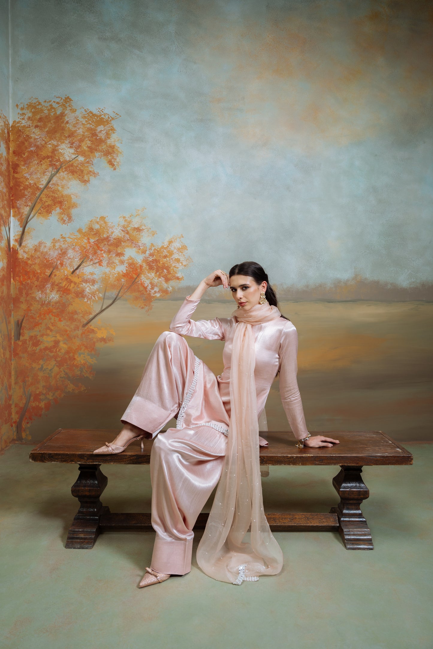 Blush Pearl Farsi Suit Set