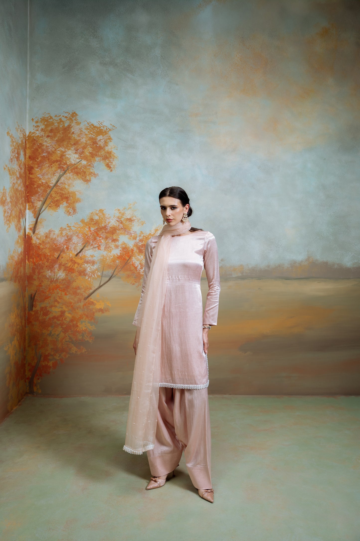 Blush Pearl Farsi Suit Set