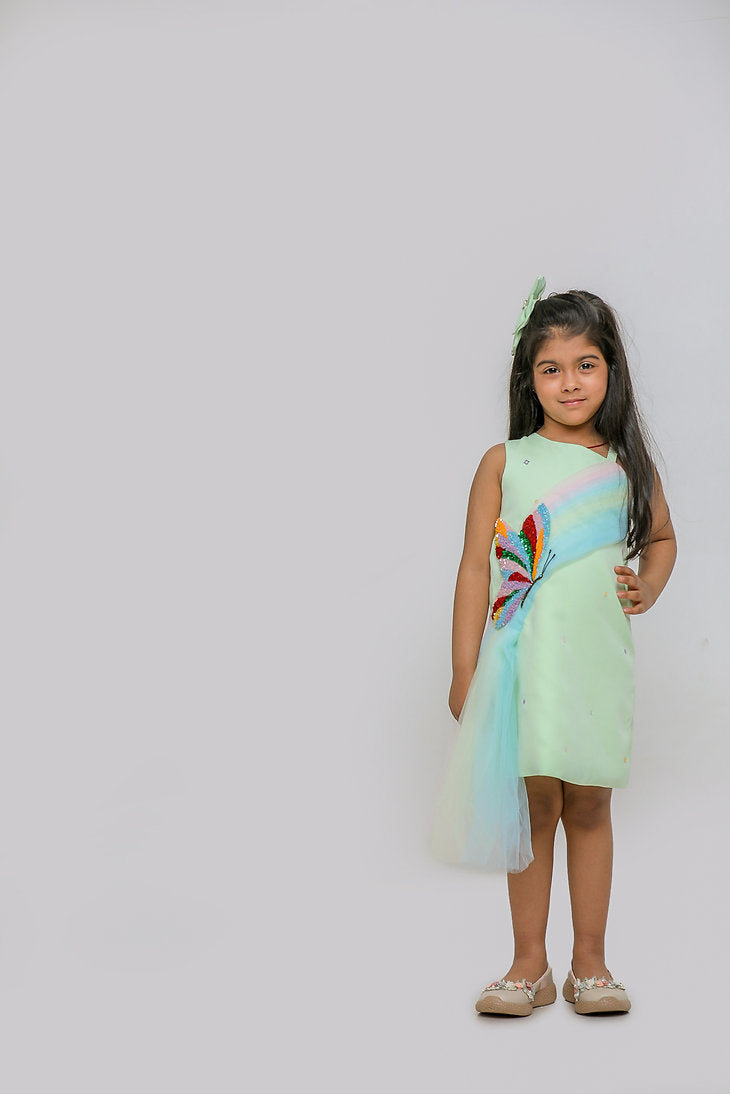 Butterfly Side Drape Dress