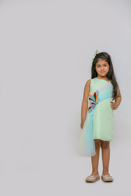 Butterfly Side Drape Dress