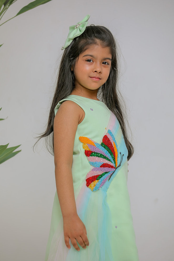 Butterfly Side Drape Dress
