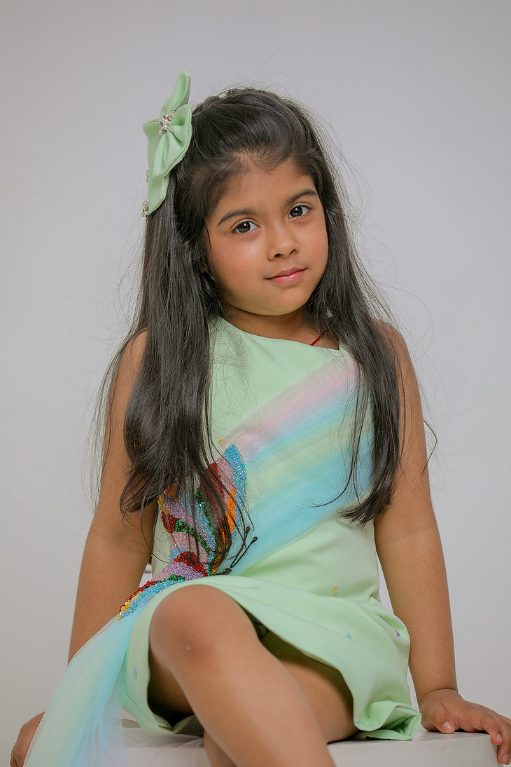 Butterfly Side Drape Dress