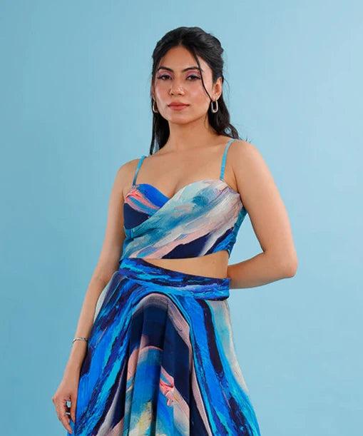 Celesté Bustier and Handkerchief Skirt