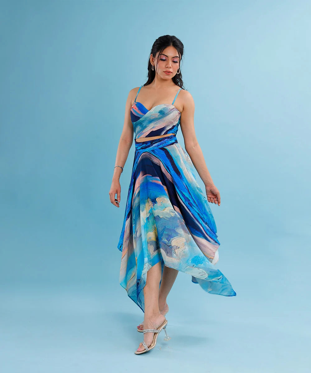 Celesté Bustier and Handkerchief Skirt