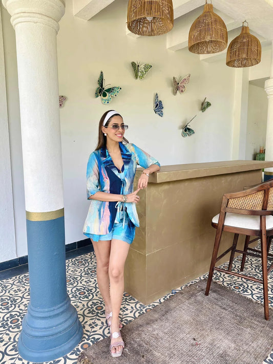 Celesté Tie-up Shirt & Shorts