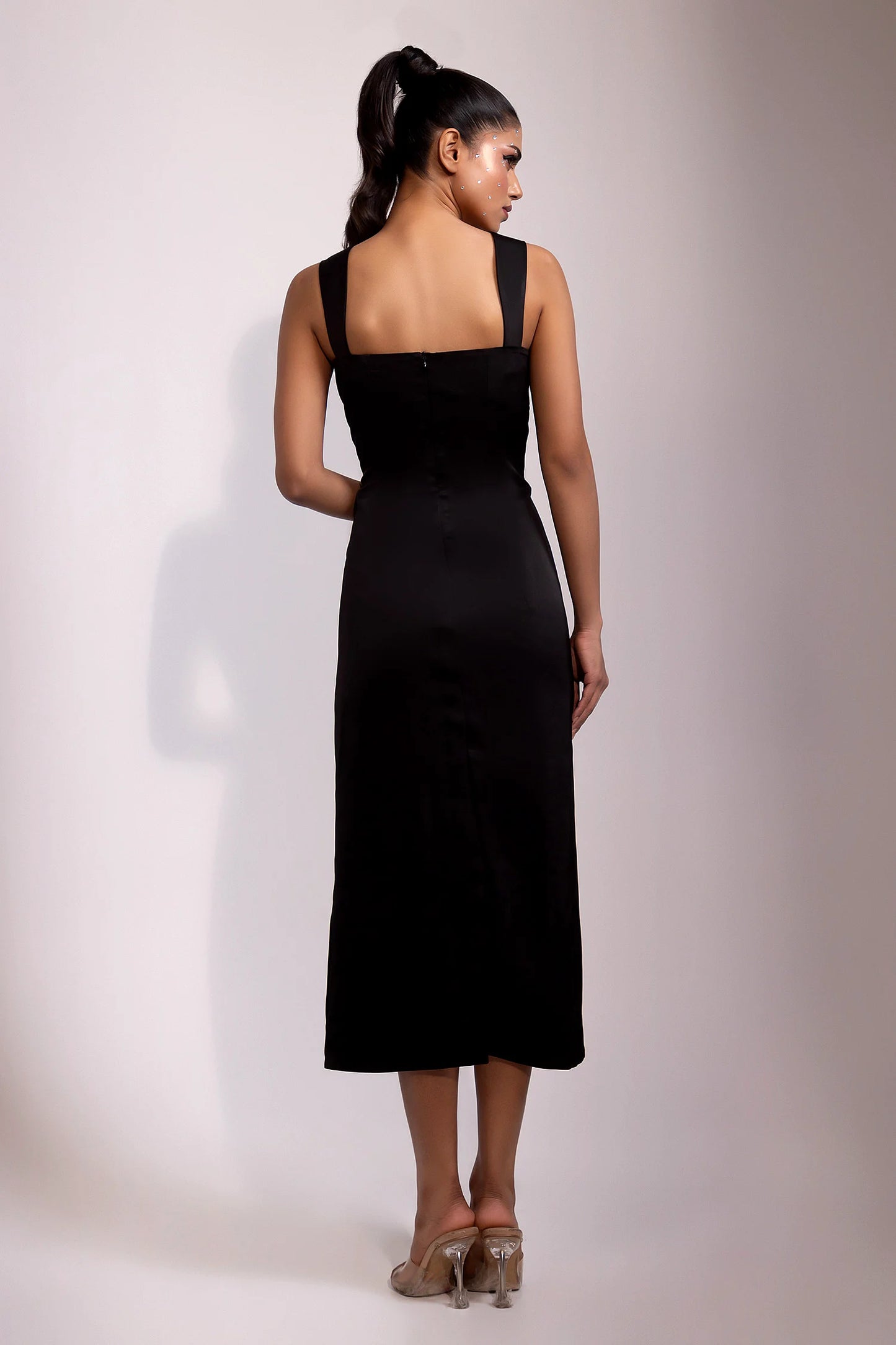 Classic Black Bodycon Midi Dress