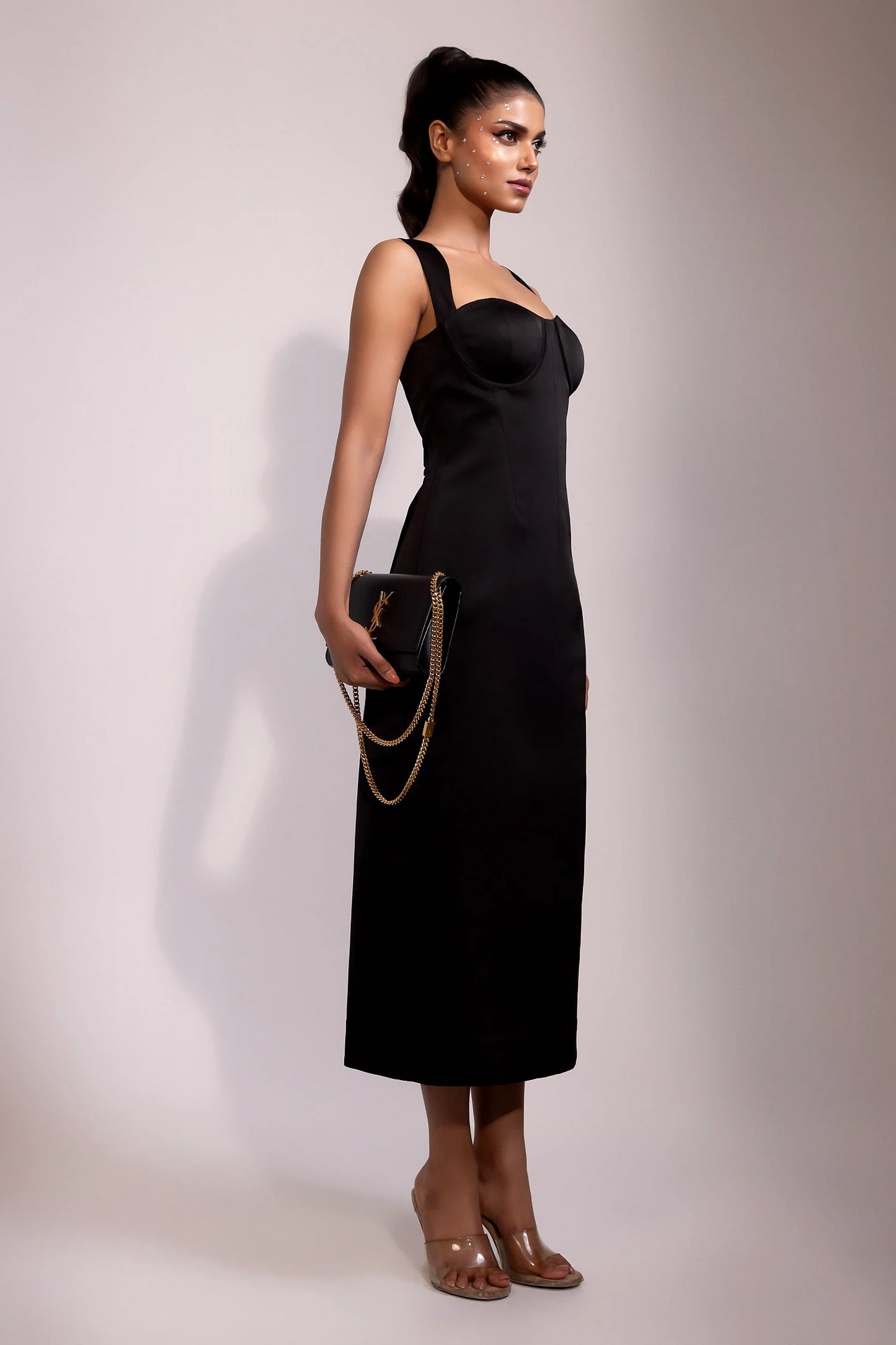 Classic Black Bodycon Midi Dress
