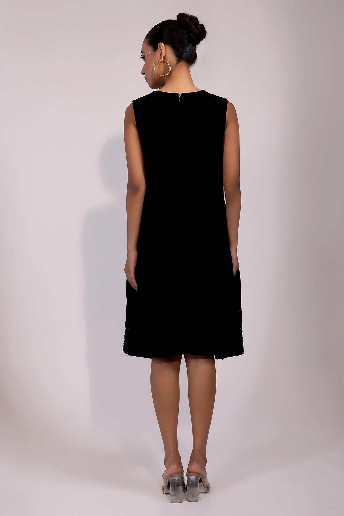 Classic Sleeveless Black Shift Dress