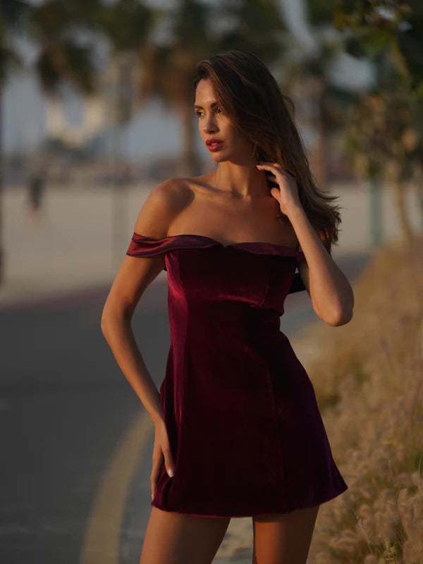 Crimson Allure Mini Dress