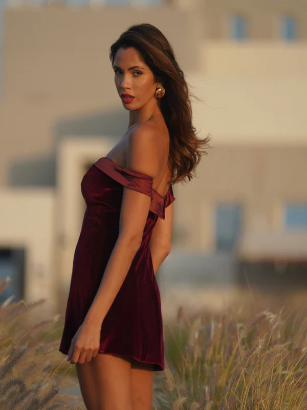 Crimson Allure Mini Dress