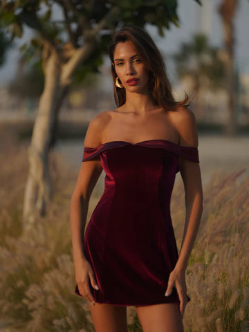 Crimson Allure Mini Dress