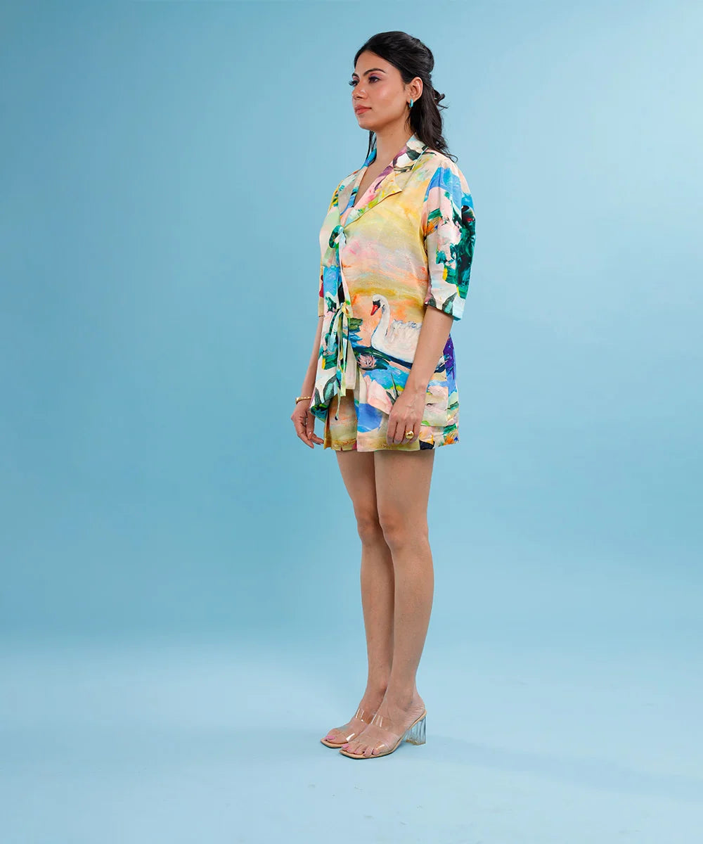 Cyphéa Tie-up Shirt and Shorts