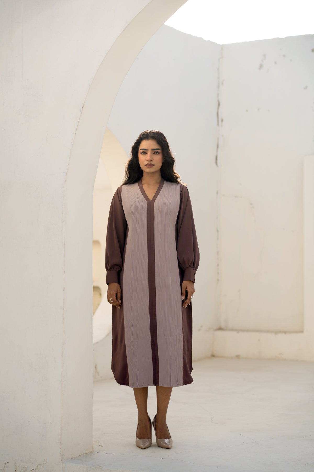 The Classic Corded Dress - Dual Tone
