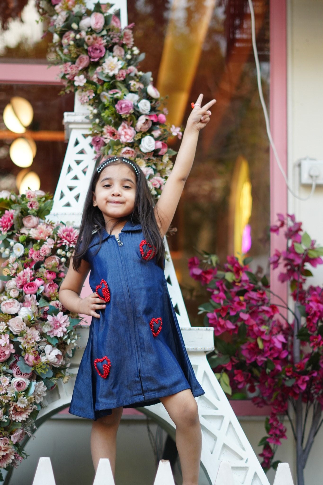 Denim 3D Heart Dress