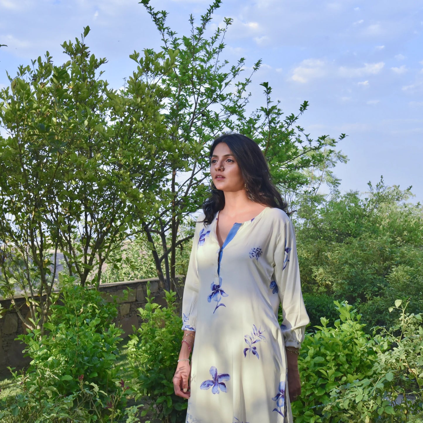 Camellia floral printed Kurta