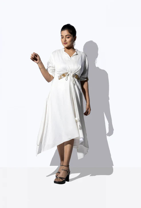 Front Tieup High Low Dress