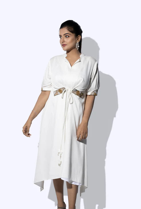 Front Tieup High Low Dress