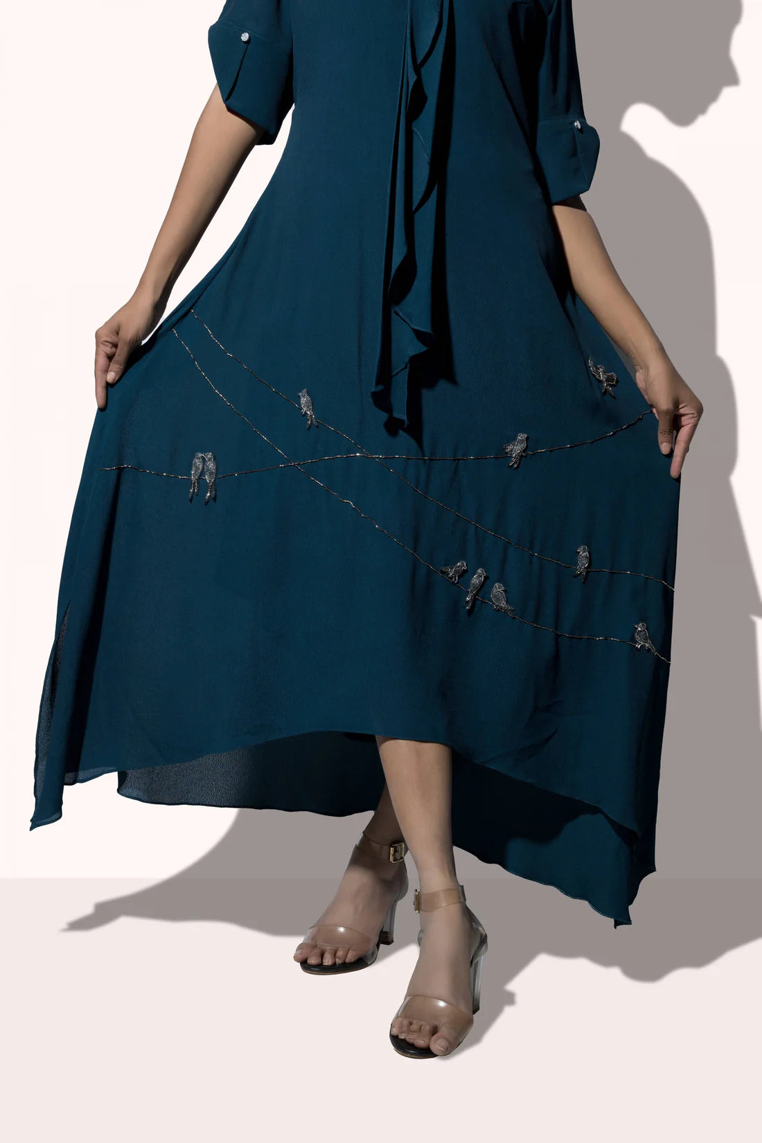 Wired Winged Embroided Dress