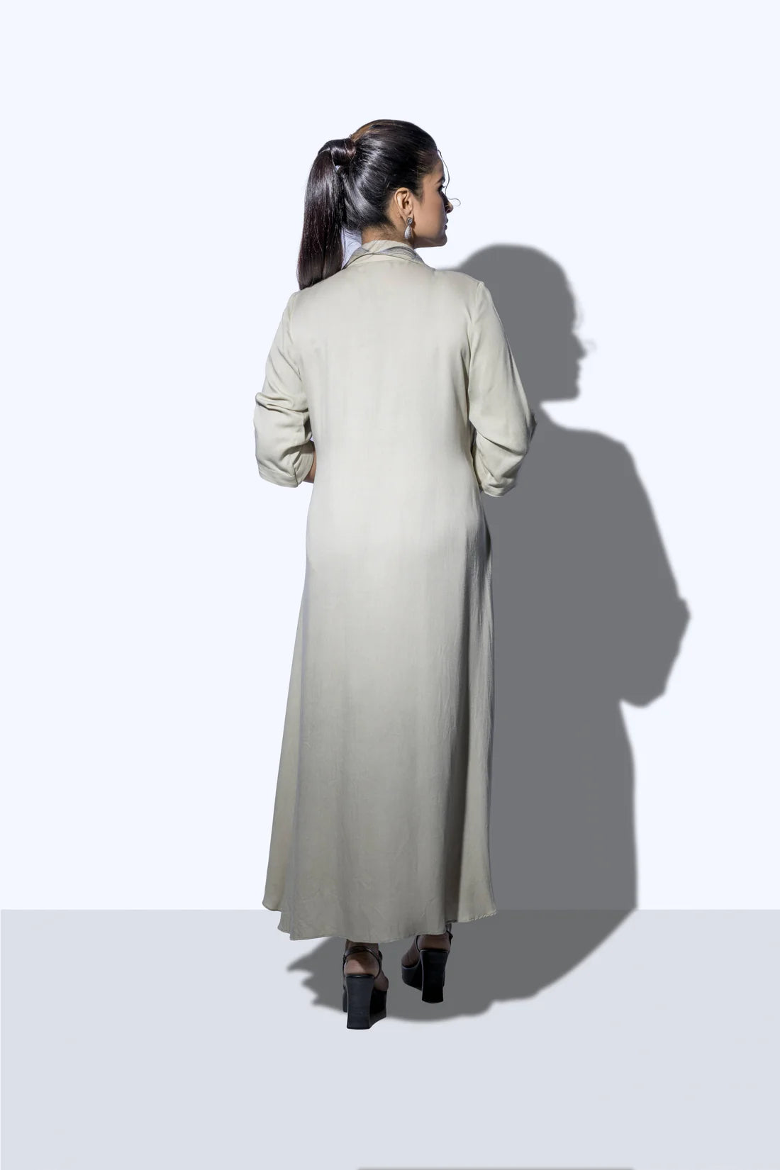 High Low Waist Gather Dress