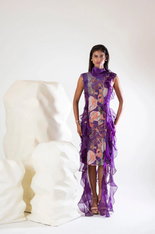 Printed Ruffle Dress