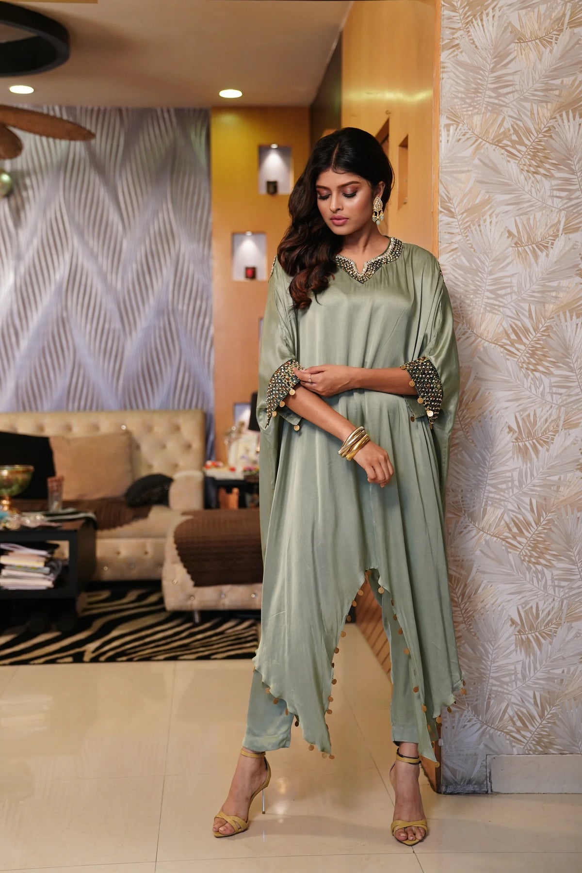 Embellished Kaftan Co-ord