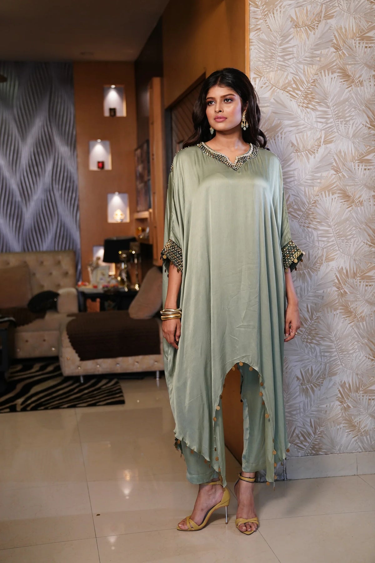 Embellished Kaftan Co-ord