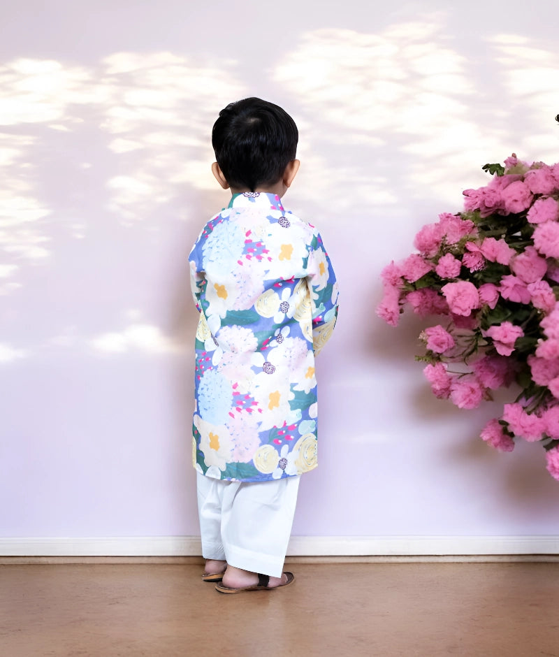 Floral Printed Kurta with Salwar