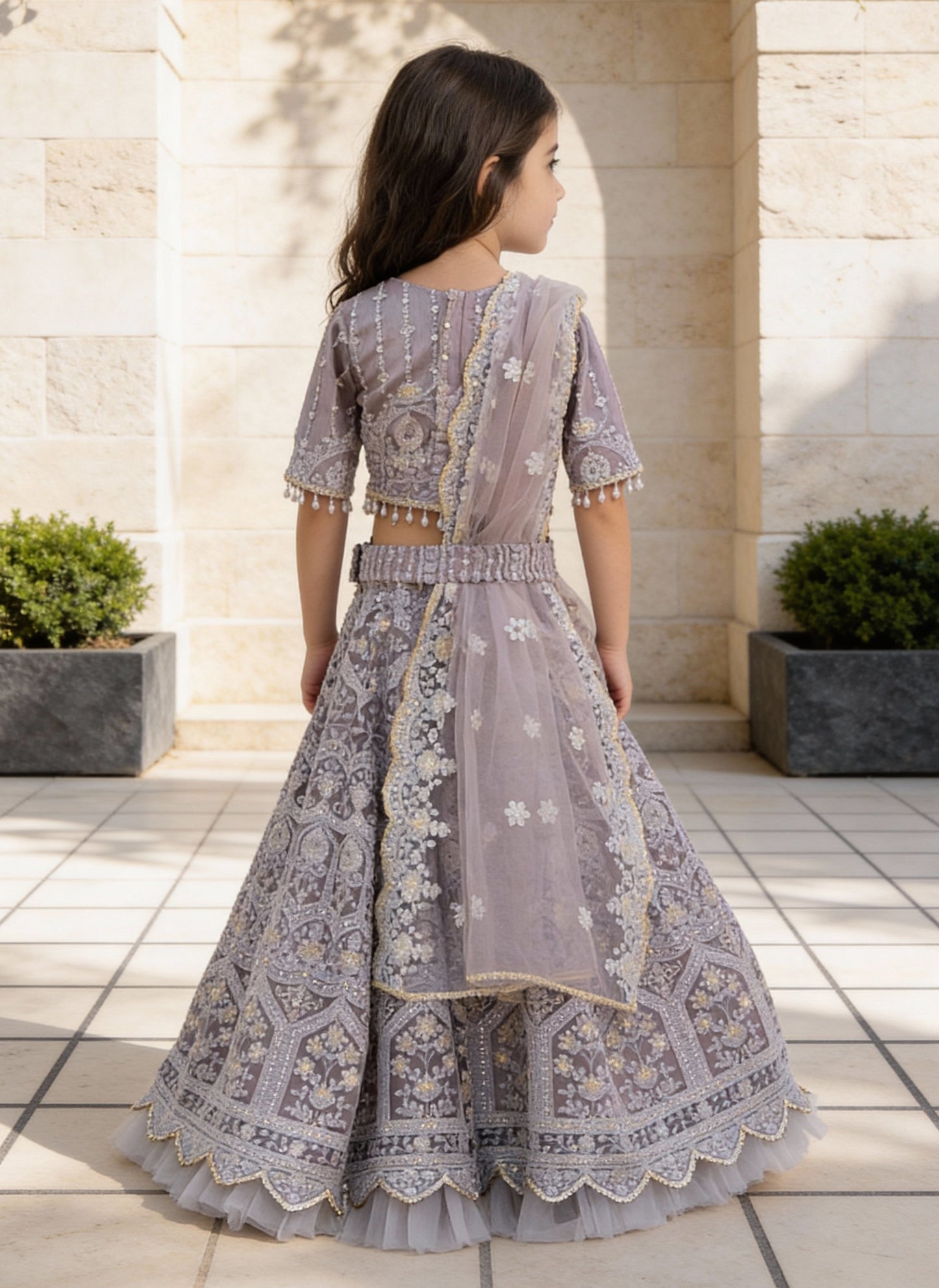 Thread and Sequence Lehenga Set