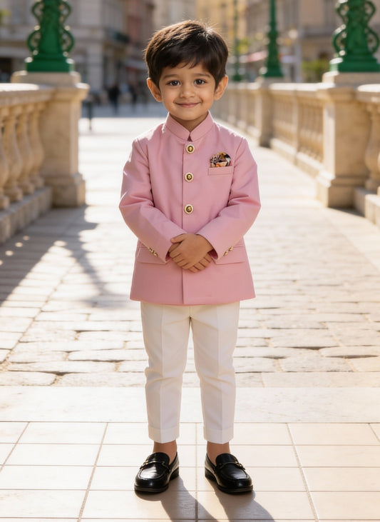 Pink Bandgala with Pant