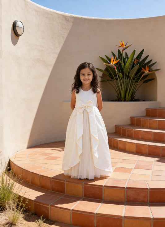Off white Satin Gown
