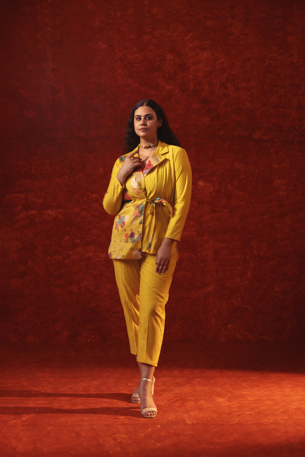Yellow Blazer Co-ord Set