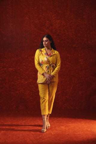 Yellow Blazer Co-ord Set