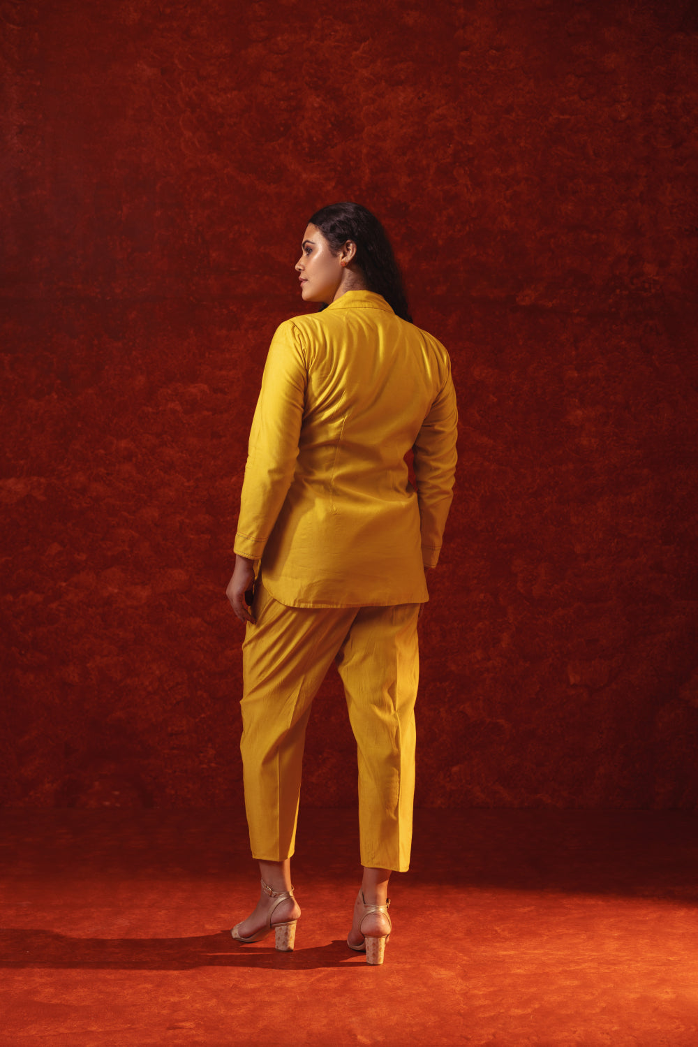 Yellow Blazer Co-ord Set