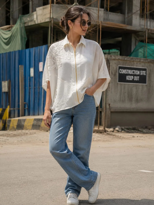 Flora Luxe Oversized Shirt