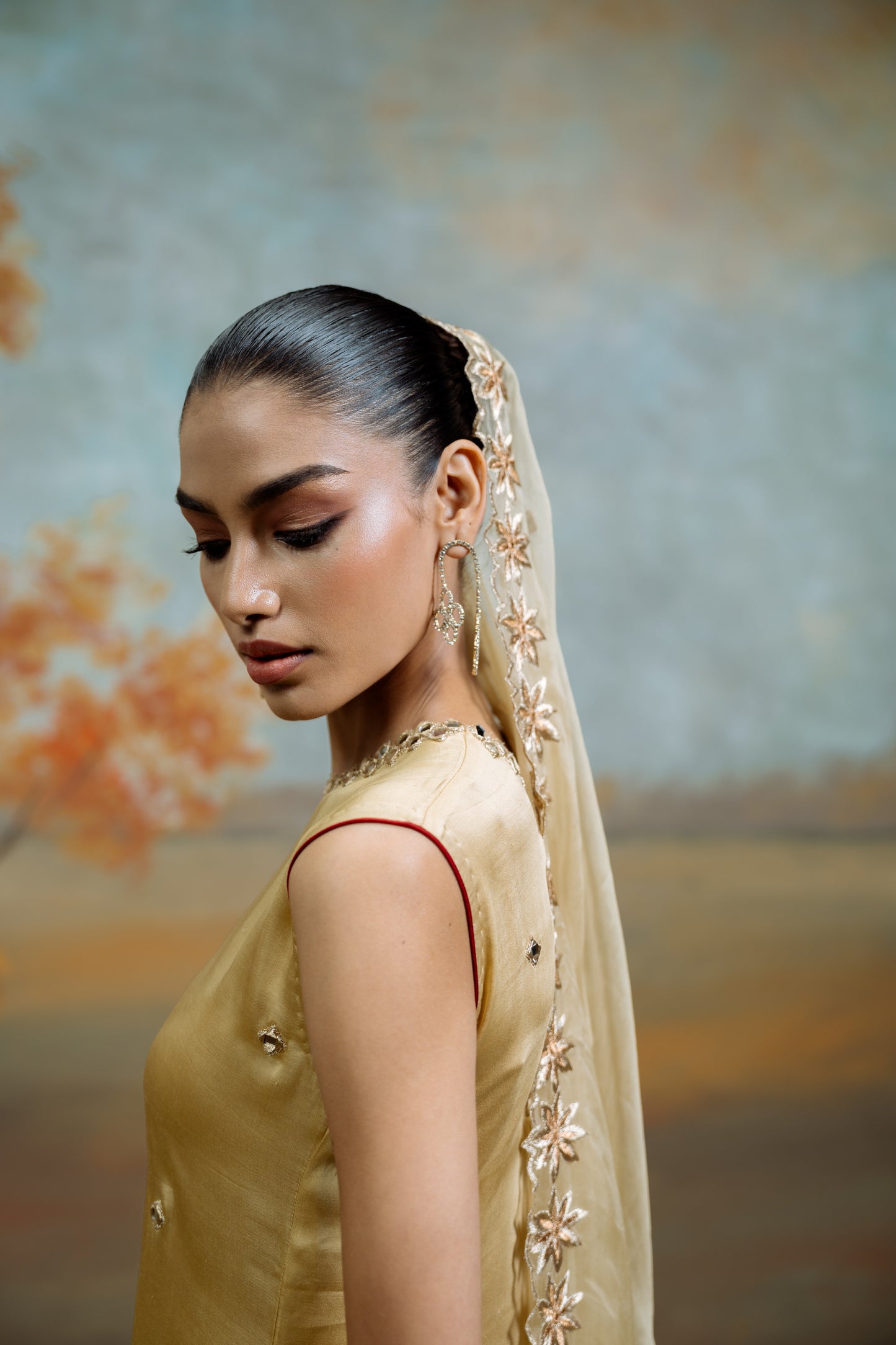 Golden Mirror Gharara Set