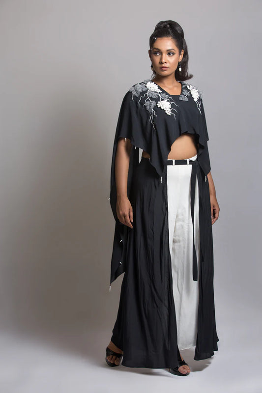Grapes Cord Set with flare wrap around pant