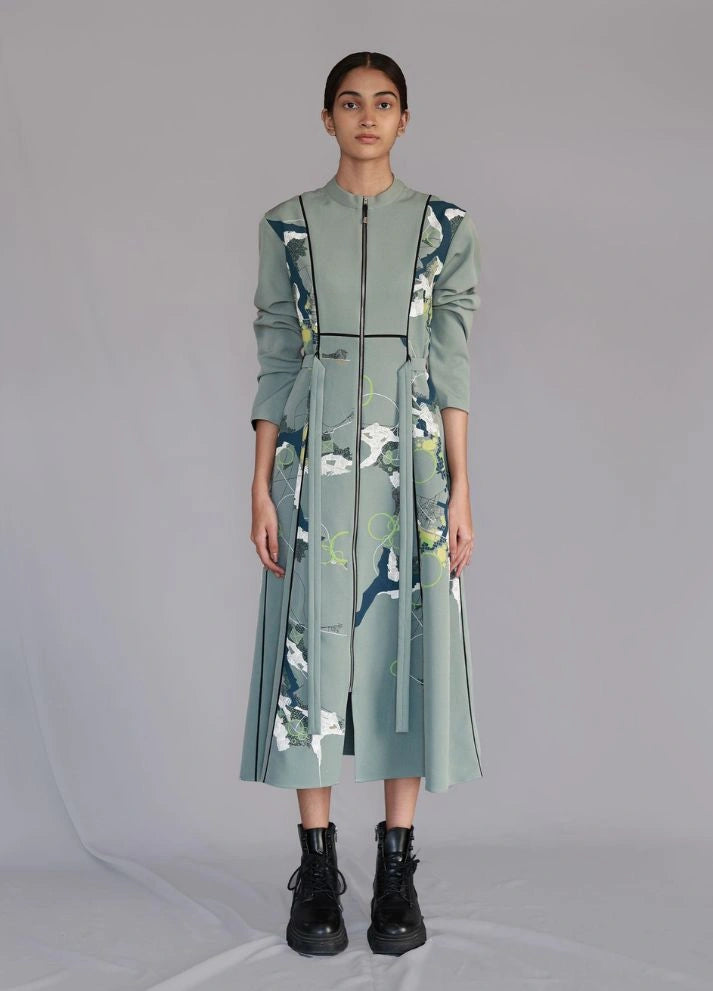 Grey map dress
