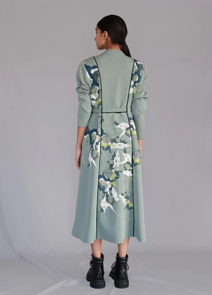 Grey map dress