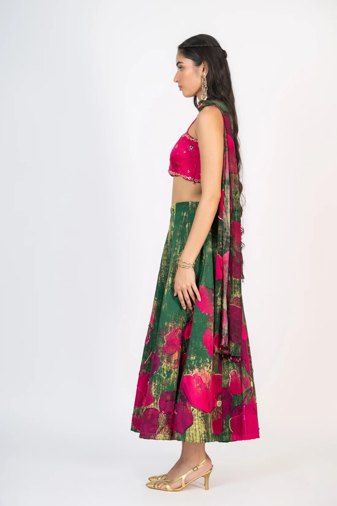 Gulaaboo V Cut Lehenga Set