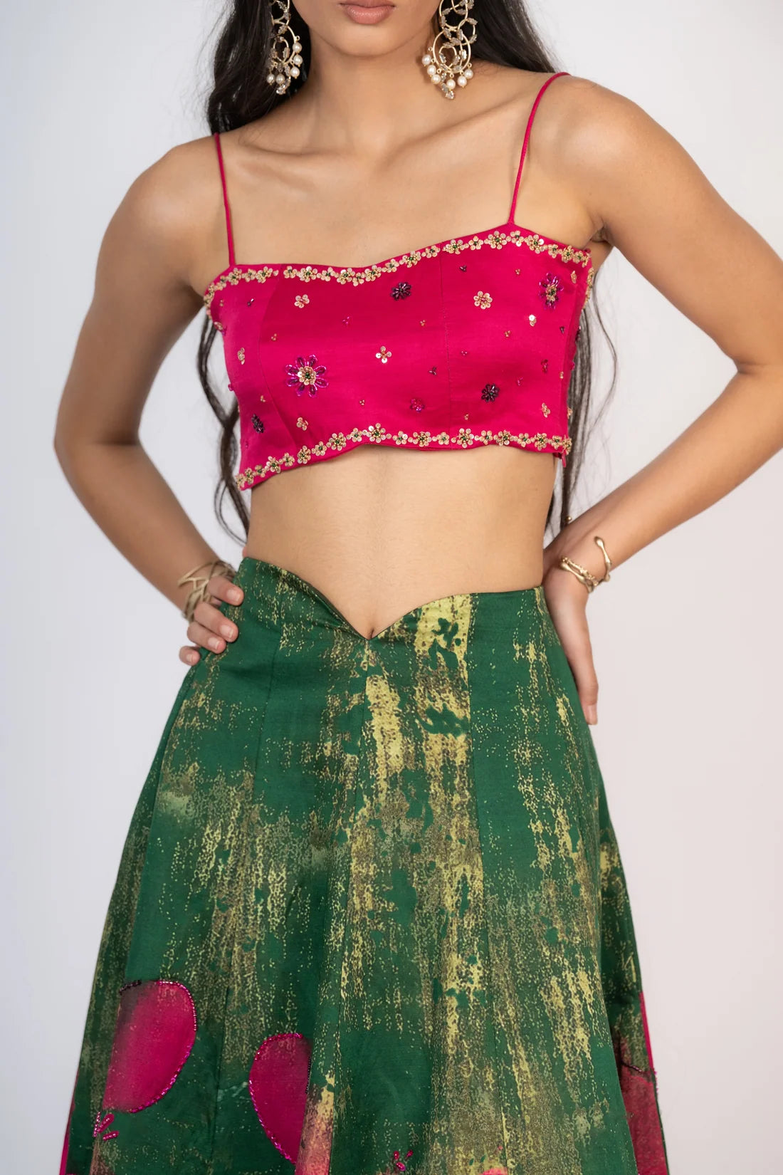 Gulaaboo V Cut Lehenga Set