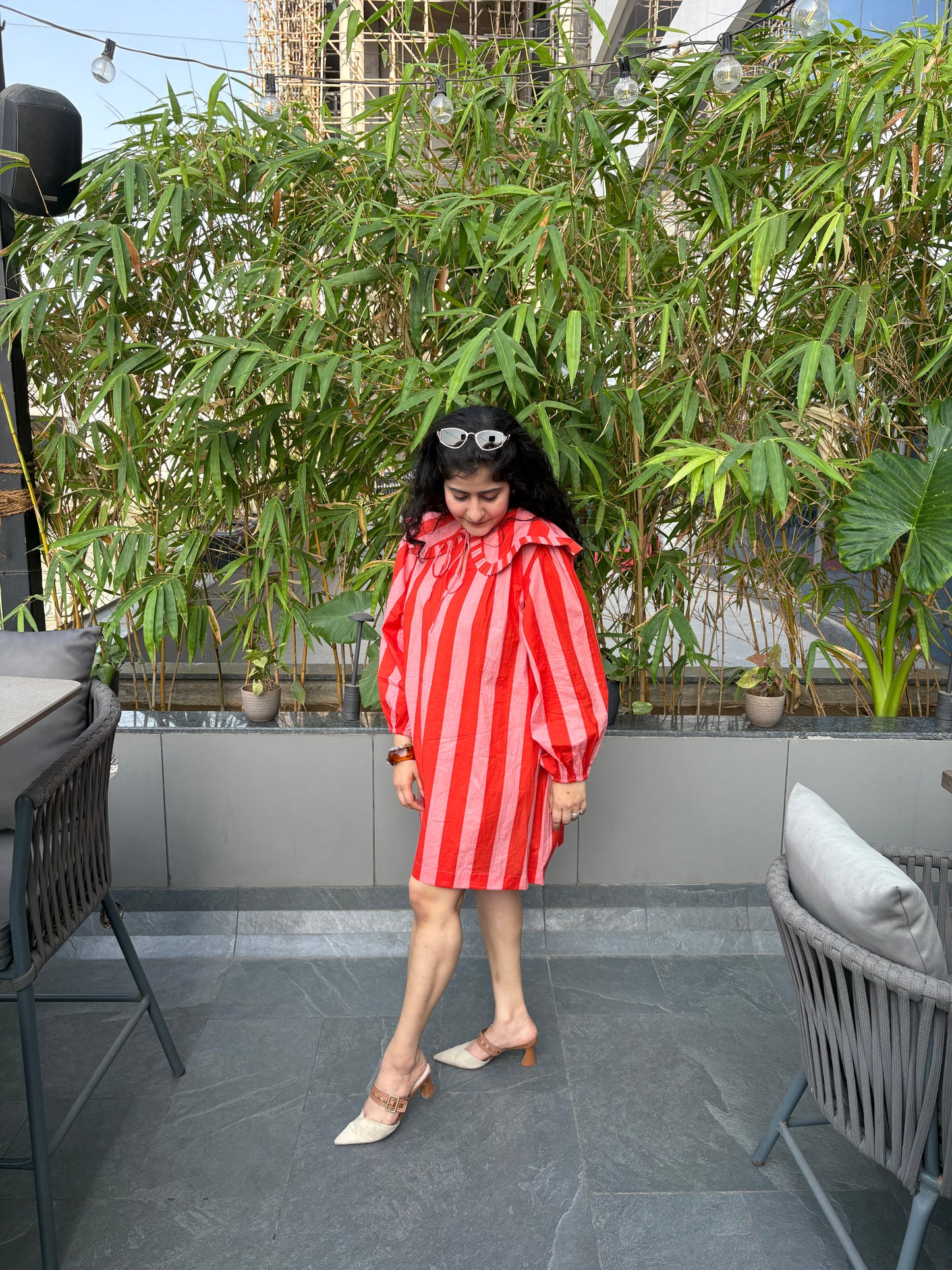 Orange Sorbet Stripes Dress