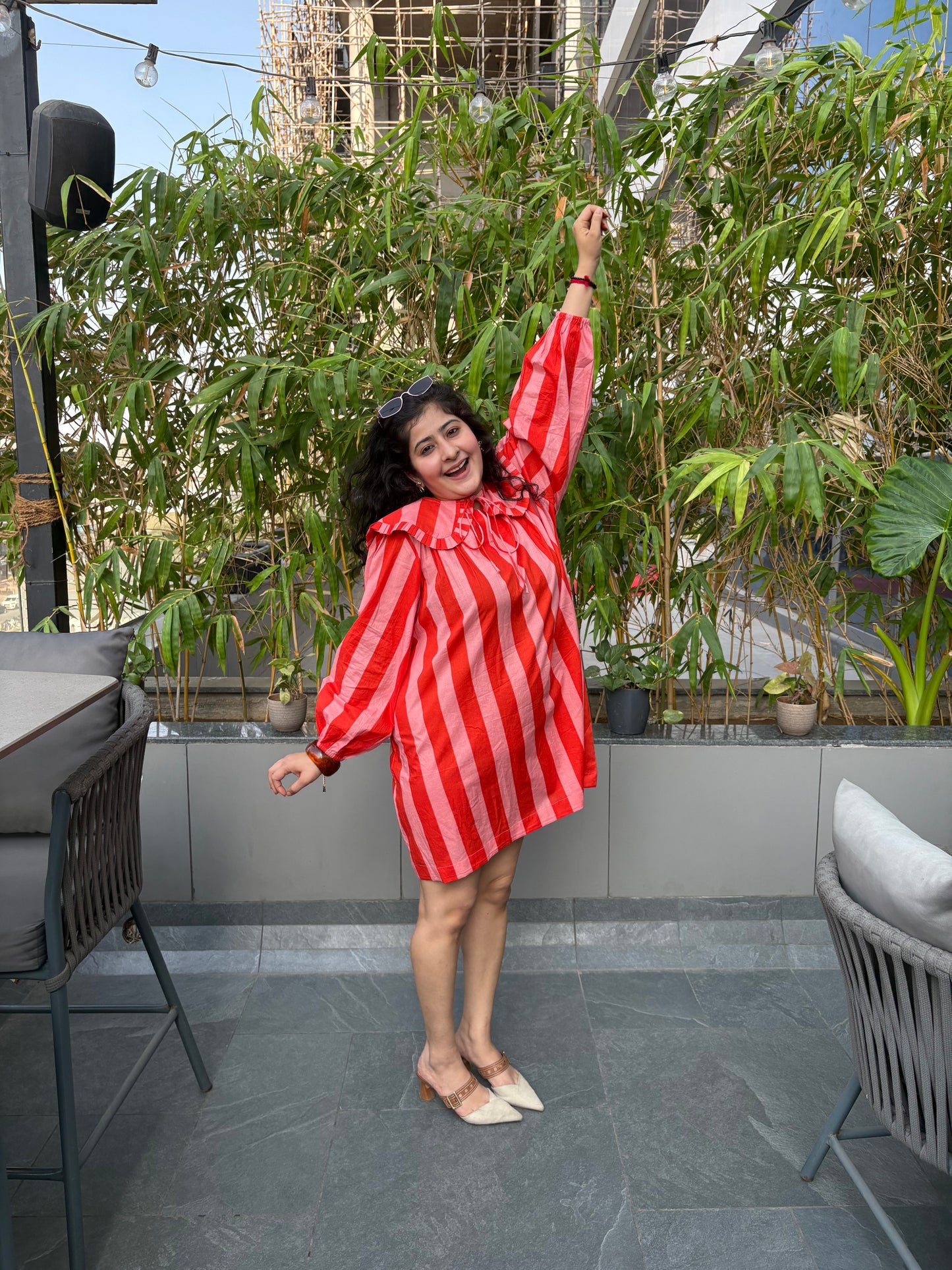 Orange Sorbet Stripes Dress