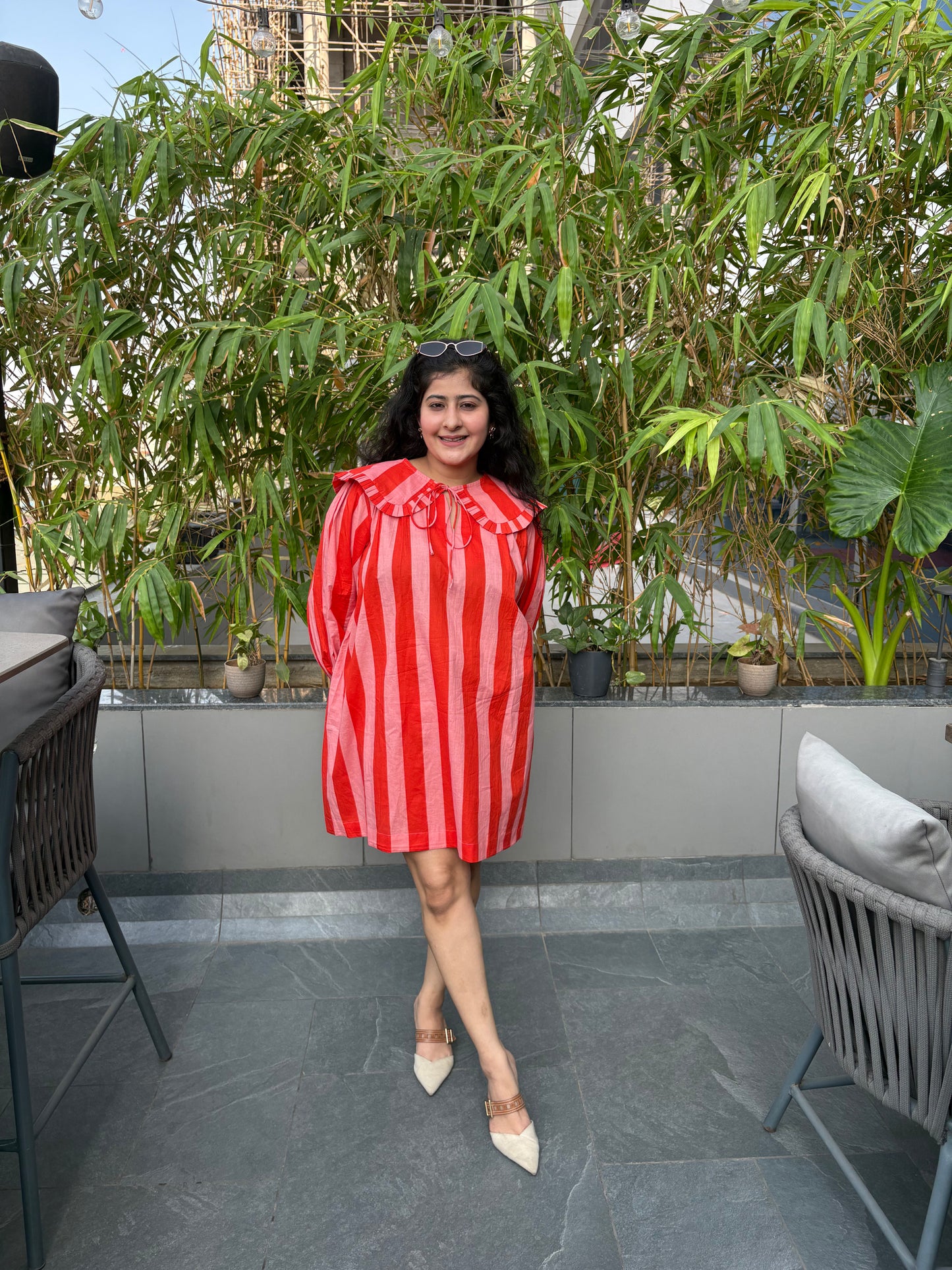 Orange Sorbet Stripes Dress