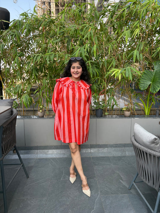 Orange Sorbet Stripes Dress