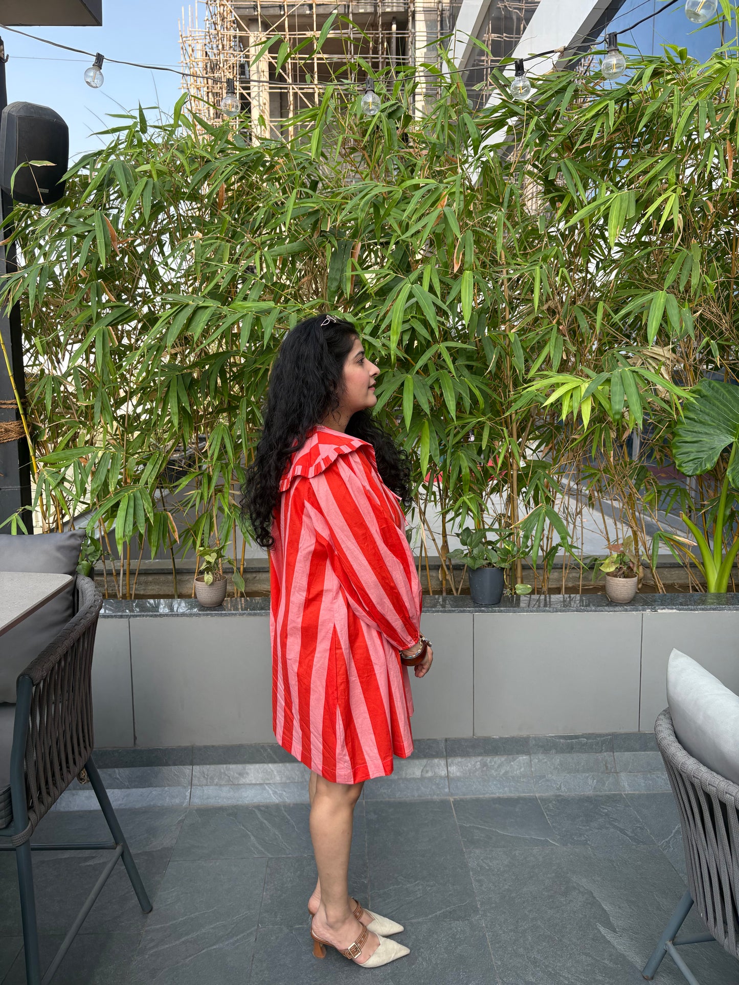 Orange Sorbet Stripes Dress