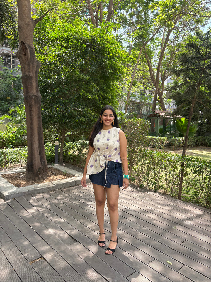 Lavender Polka Top